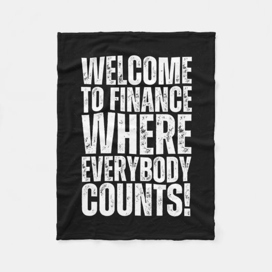 Office おもしろい Financeステッカー3 フリースブランケット (正面)