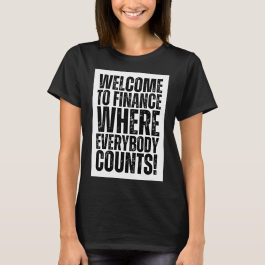 Office おもしろい Financeステッカー Tシャツ (正面)