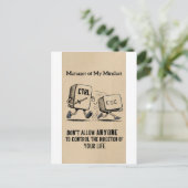 Office おもしろい Moaus：マイマインドセット葉書のマネージャー シーズンポストカード (スタンド正面)