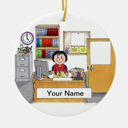 Office – 女性 セラミックオーナメント (正面)
