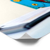 Office Bot懸命の仕事中 ポスター (角)