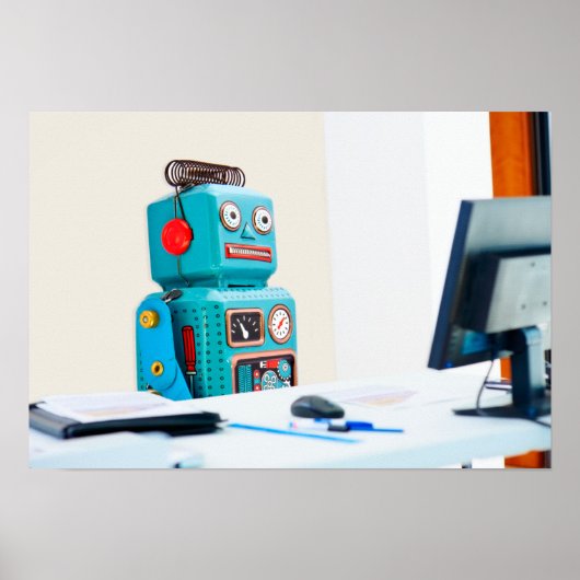 Office Bot懸命の仕事中 ポスター (正面)