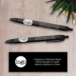 Office Businessの基本ロゴと文字で色を編集できる 青ボールペン