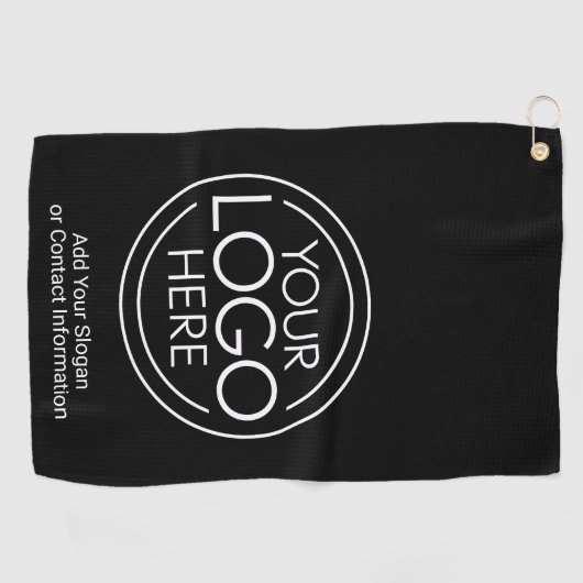 Office Businessの基本ロゴ(情報連絡付き) ゴルフタオル (横)