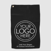 Office Businessの基本ロゴ(情報連絡付き) ゴルフタオル (正面)