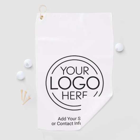 Office Businessの基本ロゴ(情報連絡付き) ゴルフタオル (インサイチュ)