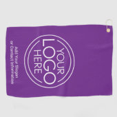 Office Businessの基本ロゴ(情報連絡付き) ゴルフタオル (横)