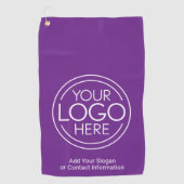 Office Businessの基本ロゴ(情報連絡付き) ゴルフタオル (正面)