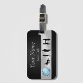 Office Business People World Globe – 荷物タグ ラゲッジタグ (正面縦)