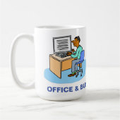 Office & Business Services with Asian Male. コーヒーマグカップ (左)