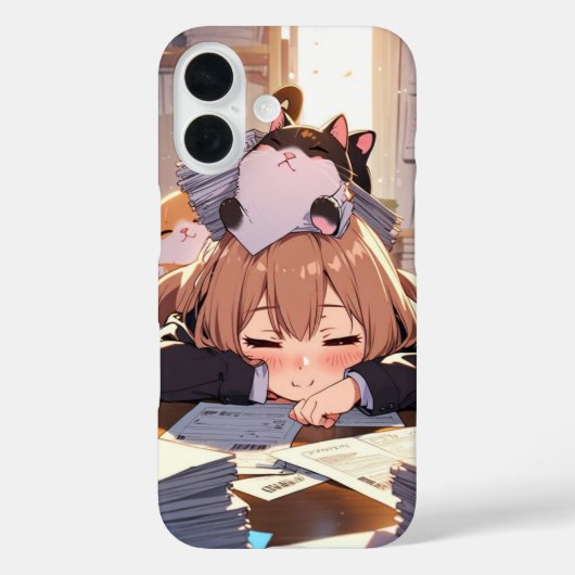 Office Catの過労 Case-Mate iPhoneケース (裏面)