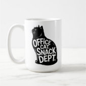Office Cat Snack Department Workplace Humor コーヒーマグカップ (左)