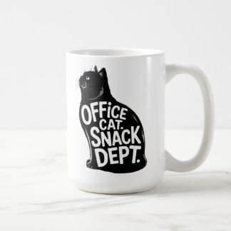 Office Cat Snack Department Workplace Humor コーヒーマグカップ
