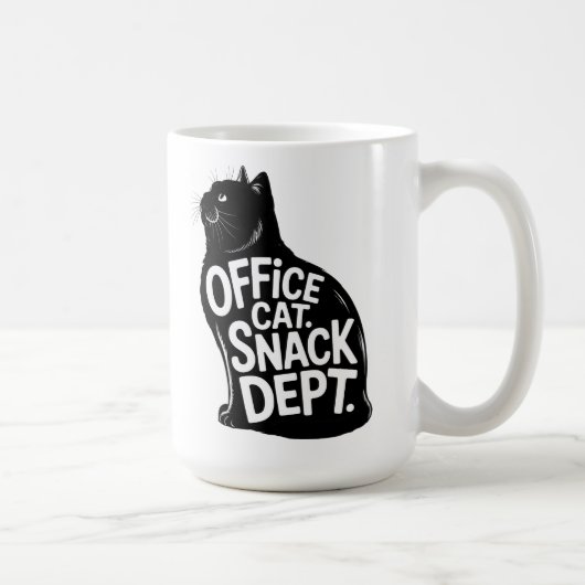 Office Cat Snack Department Workplace Humor コーヒーマグカップ (右)