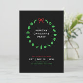 Office Christmas Party | Festive Food Icon Wreath 招待状 (スタンド正面)