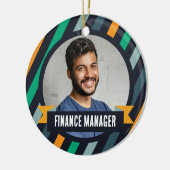 Office Christmas Tree - 財務マネージャー セラミックオーナメント (左)