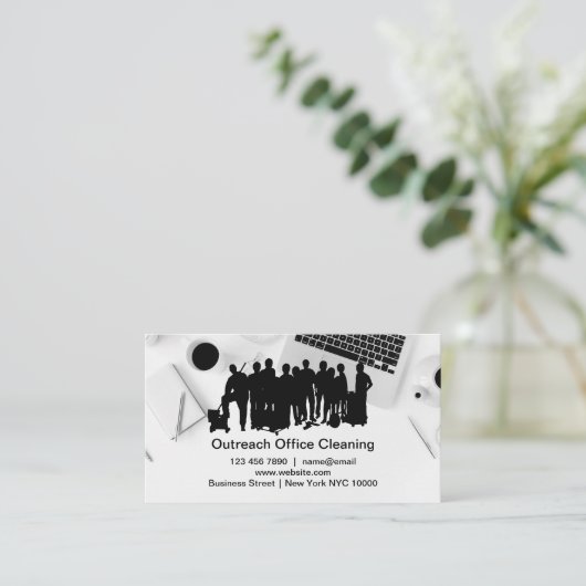 Office Cleaning Services名刺 名刺 (スタンド正面)