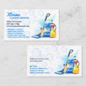 Office Commercial Cleaning Business Card Template 名刺 (正面/裏面)