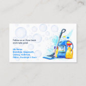 Office Commercial Cleaning Business Card Template 名刺 (裏面)