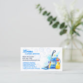 Office Commercial Cleaning Business Card Template 名刺 (スタンド正面)