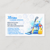Office Commercial Cleaning Business Card Template 名刺 (正面)