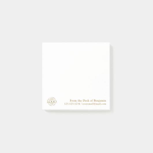 Office Custom Modern Simple Logo From the Desk of ポストイット (正面)