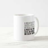 Office DecorのアイディアAの前向き考え方 コーヒーマグカップ (正面右)