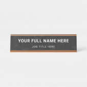 Office Deskの名前をカスタムするプレート(名前とRo) デスクネームプレート (正面)