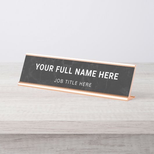 Office Deskの名前をカスタムするプレート(名前とRo) デスクネームプレート (正面)