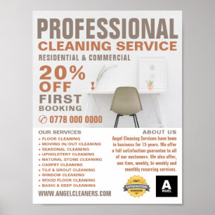 Office Desk, Cleaning Service 広告's ポスター