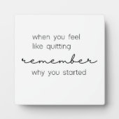 Office Desk Signを開始した理由を覚えておきなさい フォトプラーク (正面)