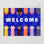 Office Dog Cat Petsポストカードへようこそ ポストカード (正面)