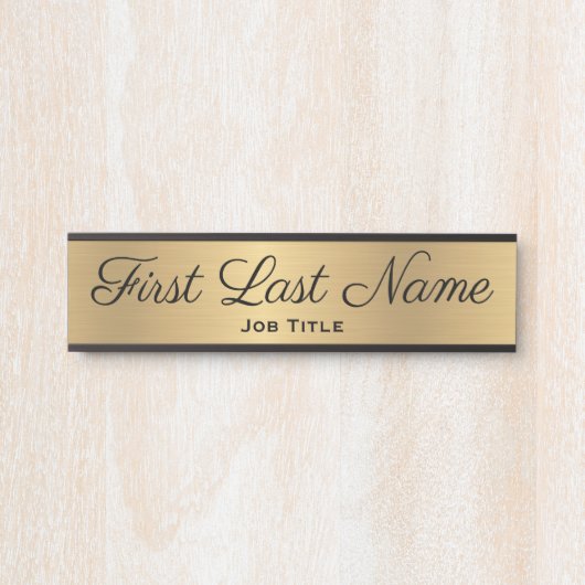 Office Doorシンボルや象徴のドアの金ゴールド サインプレート (正面)