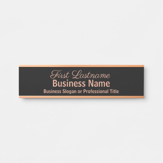 Office Doorシンボルや象徴クラシックモダンバラ金ゴールド標識 サインプレート (正面)