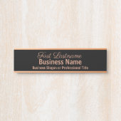 Office Doorシンボルや象徴クラシックモダンバラ金ゴールド標識 サインプレート (正面)