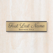 Office Doorシンボルや象徴シンプルモダンフェイク金ゴールド記号 サインプレート (正面)