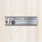 Office Door フェイク Silver Sign写真フォトロゴ サインプレート (正面)