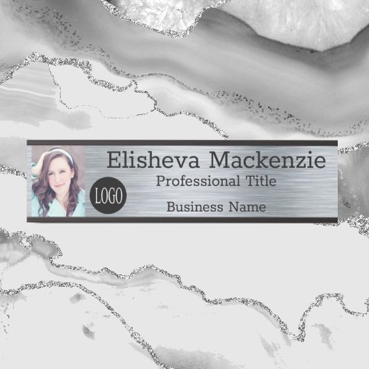 Office Door フェイク Silver Sign写真フォトロゴ サインプレート