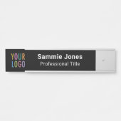 Office Door Namplate会社のロゴを交換 サインプレート (正面)