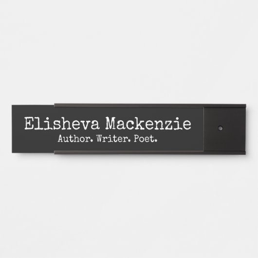 Office Door Signシンボルや象徴タイプライター名プレート サインプレート (正面)