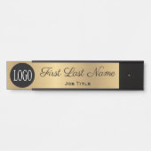 Office Door Sign金ゴールドロゴのドアシンボルや象徴 サインプレート (正面)