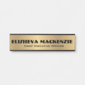 Office Door Sign フェイク金ゴールド名プレート サインプレート (正面)
