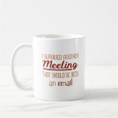 Office Eメールおもしろいミーティングサバイバルコーヒーマグ コーヒーマグカップ (左)
