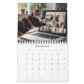 Office Fun Cats Photo Calendar 2026 / Business Cat カレンダー (2月 2026)