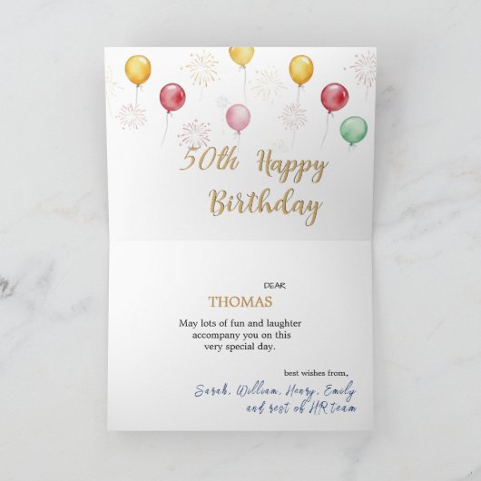 Office Fun Cats Photo Card, Birthday, Cat カード (内部)