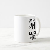 Office Gag Coffee今日は感じあまり仕事がない コーヒーマグカップ (正面右)