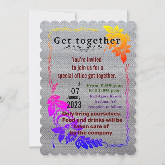 Office GetTogether招待状 招待状 (正面)