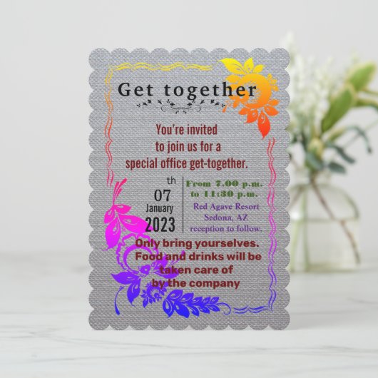 Office GetTogether招待状 招待状 (スタンド正面)