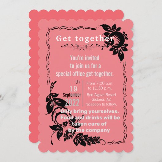 Office GetTogether招待状 招待状 (正面/裏面)