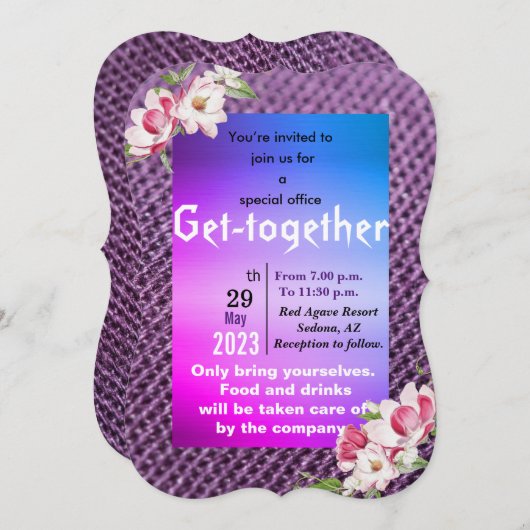 Office GetTogether招待状 招待状 (正面/裏面)